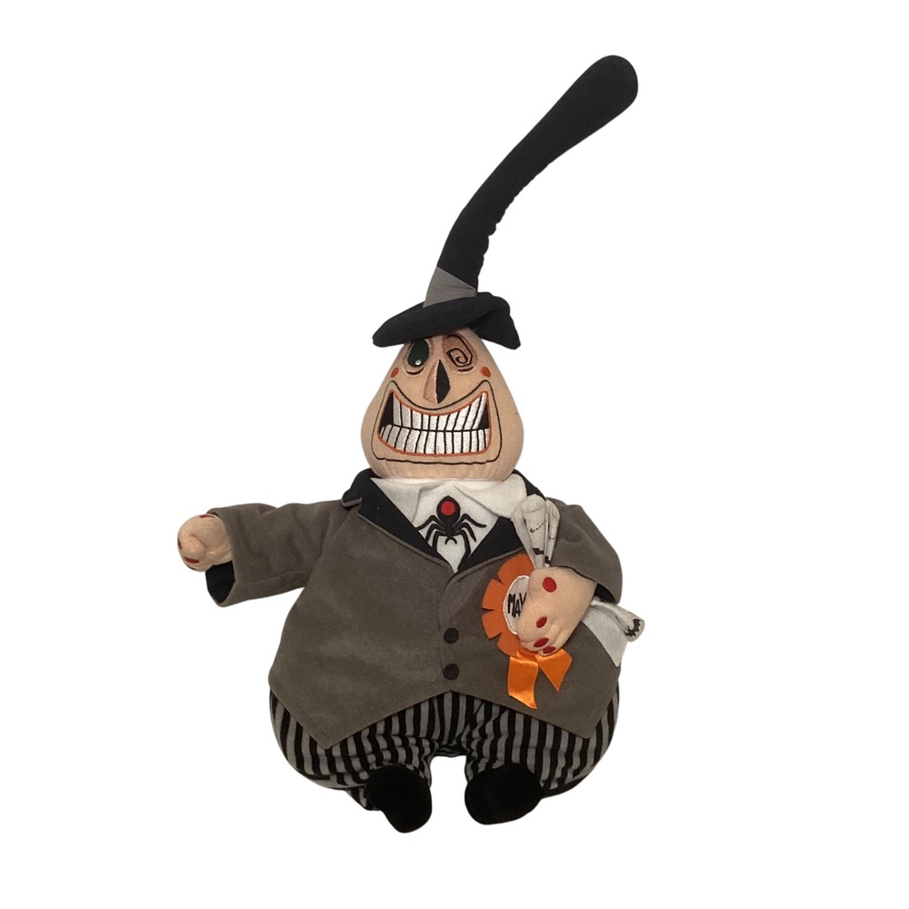 Disney Store Nightmare Before Christmas Mayor Plush 18 inch Two Face Halloween